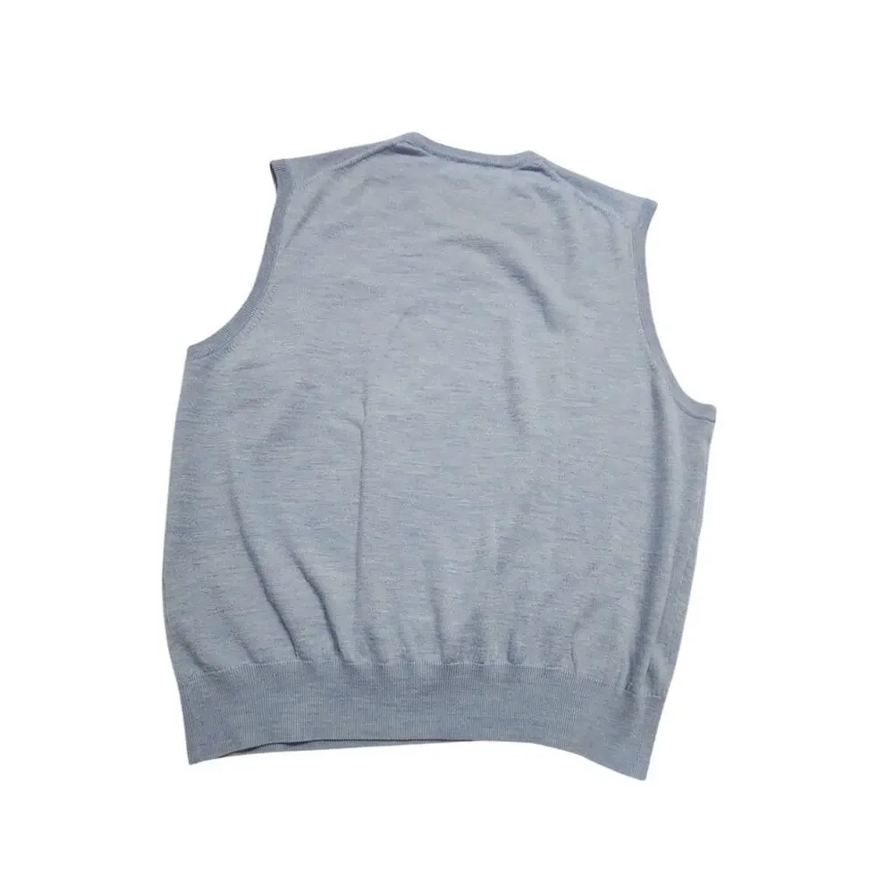 Peter Millar Italian Merino Wool Clear Creek Tahoe Golf Light Blue Vest Top XXL